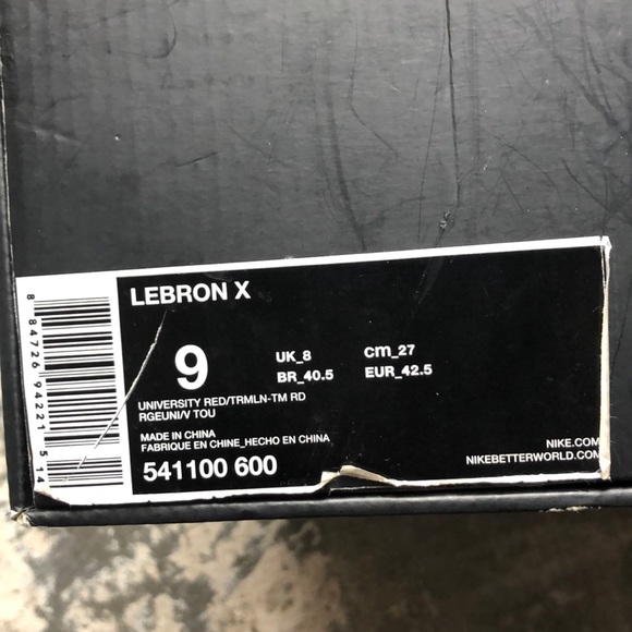 2012 NIKE LEBRON 10 CHRISTMAS 9 (USED) - Picture 6 of 6